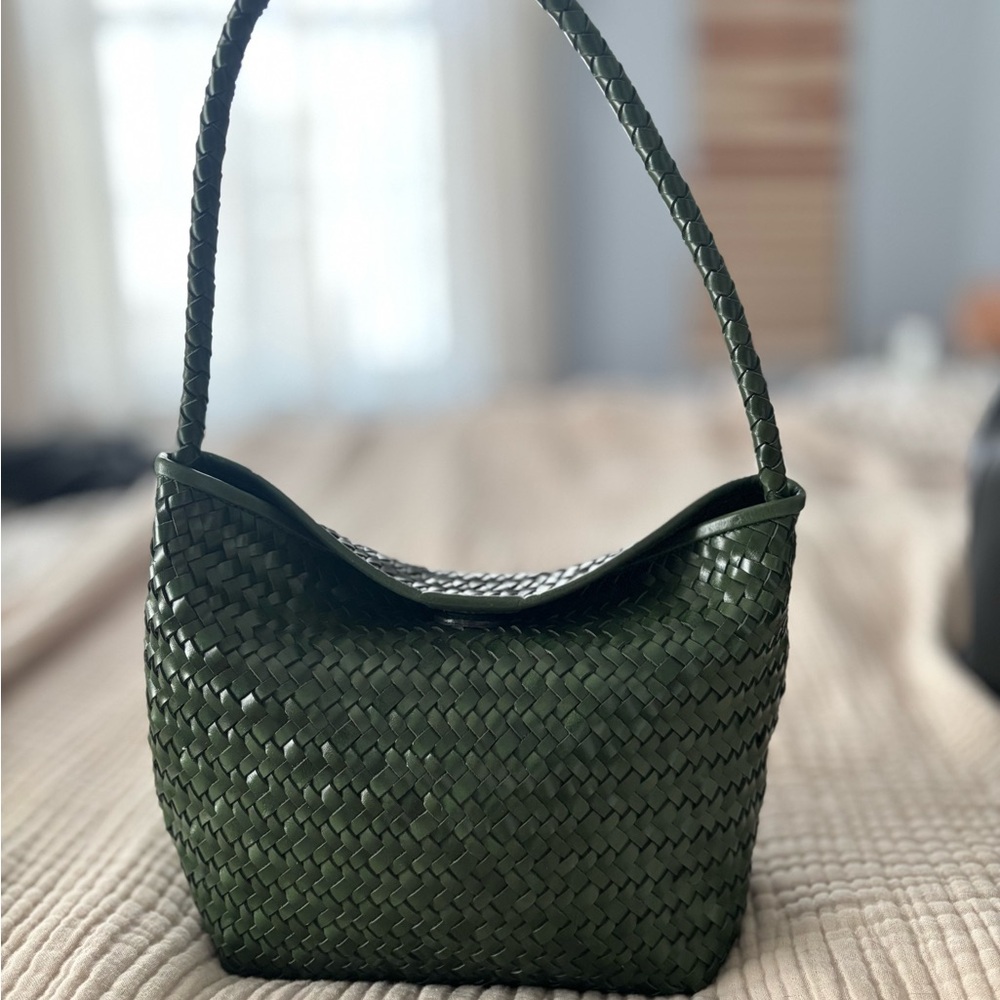 Green Woven Handbag